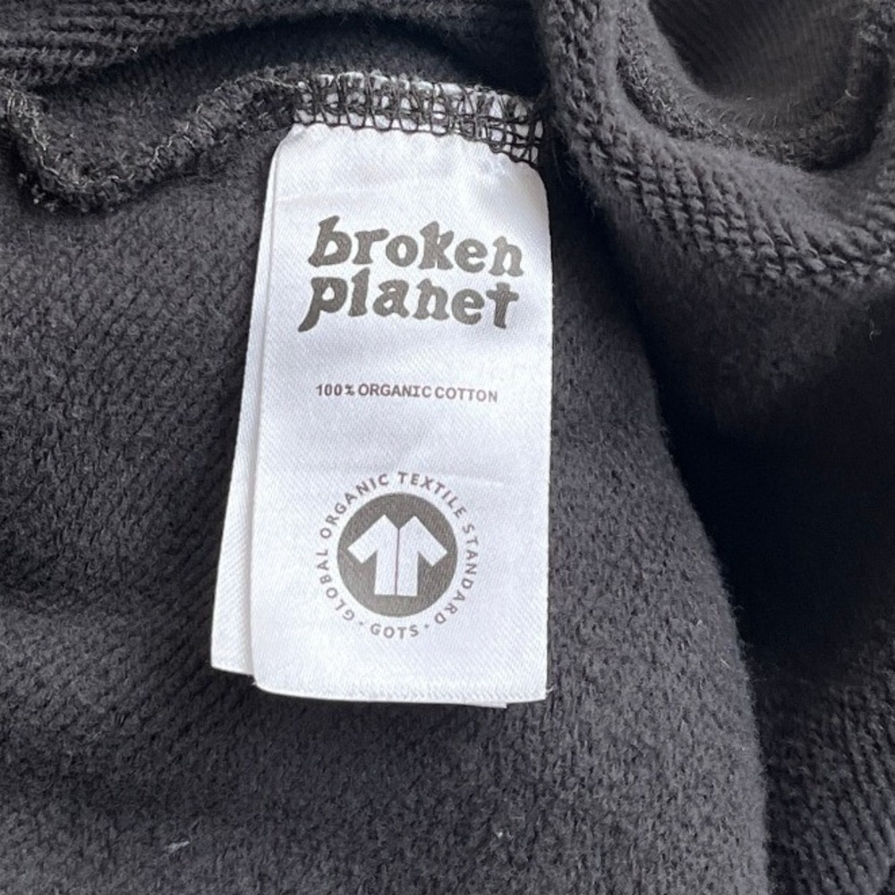 Broken Planet Far Side Of The Moon Hoodie Size M Carbon Grey Puff Print Medium - Picture 4 of 9